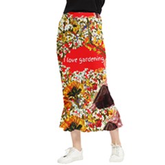 Garden Lover Maxi Fishtail Chiffon Skirt