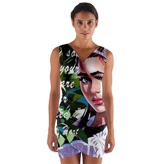 Love Quotes Design Wrap Front Bodycon Dress by TShirt44