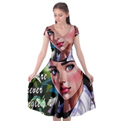 Love Quotes Design Cap Sleeve Wrap Front Dress by TShirt44