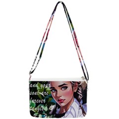 Love Quotes Design Double Gusset Crossbody Bag