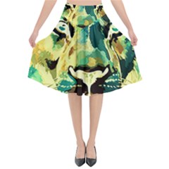 Love The Tiger Flared Midi Skirt by TShirt44