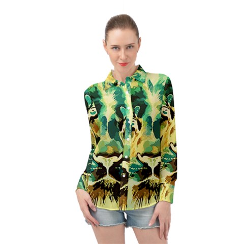 Love The Tiger Long Sleeve Chiffon Shirt by TShirt44