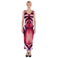 Tiger Design Fitted Maxi Dress by TShirt44