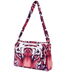 Tiger Design Front Pocket Crossbody Bag by TShirt44