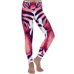 Love The Tiger Kids  Lightweight Velour Classic Yoga Leggings by TShirt44