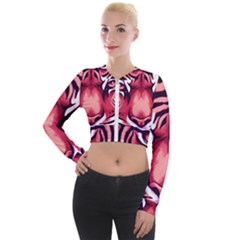 Tiger Design Long Sleeve Cropped Velvet Jacket by TShirt44