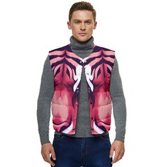 Tiger Design Men s Button Up Puffer Vest	