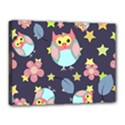 Owl Stars Pattern Background Canvas 16  x 12  (Stretched) View1