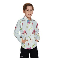 Forest Seamless Pattern With Cute Owls Kids  Windbreaker by Apen