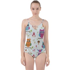 Forest Seamless Pattern With Cute Owls Cut Out Top Tankini Set by Apen