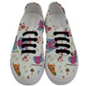 Forest Seamless Pattern With Cute Owls Men s Classic Low Top Sneakers View1