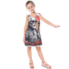 Ai Generator T Hirt Design Kids  Sleeveless Dress by Shahriya