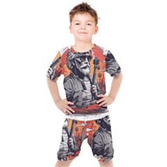 Ai Generator T Hirt Design Kids  T-shirt And Shorts Set by Shahriya