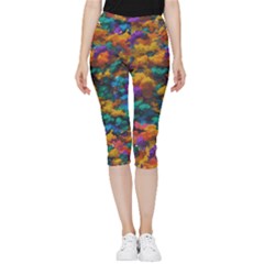 Color-for-a-line Inside Out Lightweight Velour Capri Leggings 