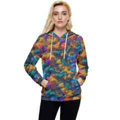 Color-for-a-line Women s Lightweight Drawstring Hoodie by aline