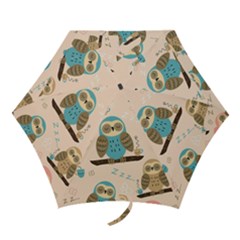 Seamless Pattern Owls Dream Cute Style Pajama Fabric Mini Folding Umbrellas by Apen