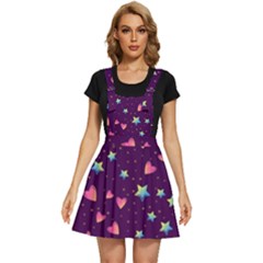 Colorful Stars Hearts Seamless Vector Pattern Apron Dress by Apen