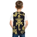 Mexican Culture Golden Tribal Icons Kids  Basketball Tank Top View2