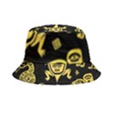 Mexican Culture Golden Tribal Icons Inside Out Bucket Hat View2