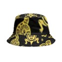 Mexican Culture Golden Tribal Icons Inside Out Bucket Hat View4