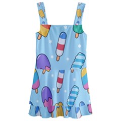 Cute Kawaii Ice Cream Seamless Pattern Kids  Layered Skirt Swimsuit by Apen