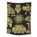 Maya Style Gold Linear Totem Icons Medium Tapestry View1