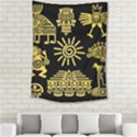 Maya Style Gold Linear Totem Icons Medium Tapestry View2