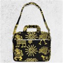 Maya Style Gold Linear Totem Icons MacBook Pro 13  Shoulder Laptop Bag  View1