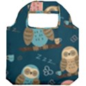 Seamless Pattern Owls Dreaming Foldable Grocery Recycle Bag View2