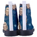 Seamless Pattern Owls Dreaming Women s High-Top Canvas Sneakers View4