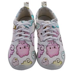 Cute Doodle Cartoon Seamless Pattern Mens Athletic Shoes by Apen