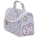 Seamless Pattern With Cute Rabbit Character Satchel Handbag View1