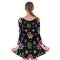 Embroidery Seamless Pattern With Flowers Long Sleeve Skater Dress View2