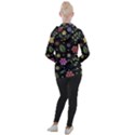 Embroidery Seamless Pattern With Flowers Women s Hooded Pullover View2