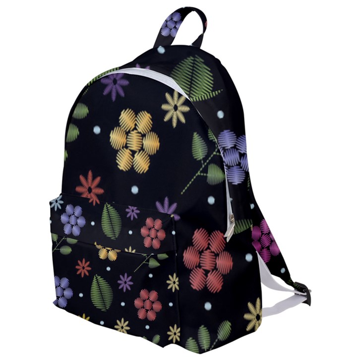 Embroidery Seamless Pattern With Flowers The Plain Backpack