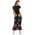 Embroidery Seamless Pattern With Flowers Maxi Fishtail Chiffon Skirt View2