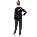 Embroidery Seamless Pattern With Flowers Kids  Long Mesh T-Shirt View2