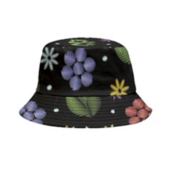 Embroidery Seamless Pattern With Flowers Bucket Hat by Apen