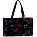 Floral Folk Fashion Ornamental Embroidery Pattern Canvas Work Bag View1