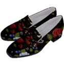 Floral Folk Fashion Ornamental Embroidery Pattern Women s Chunky Heel Loafers View2