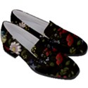 Floral Folk Fashion Ornamental Embroidery Pattern Women s Chunky Heel Loafers View3