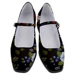 Floral Folk Fashion Ornamental Embroidery Pattern Women s Mary Jane Shoes by Apen