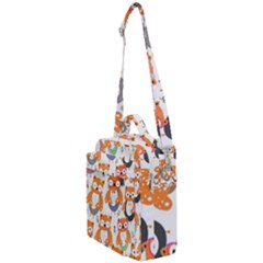 Cute Colorful Owl Cartoon Seamless Pattern Crossbody Day Bag by Apen