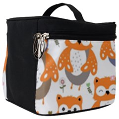 Cute Colorful Owl Cartoon Seamless Pattern Make Up Travel Bag (big) by Apen