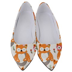 Cute Colorful Owl Cartoon Seamless Pattern Women s Low Heels by Apen