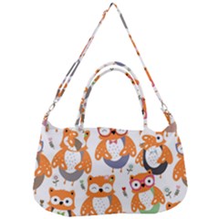 Cute Colorful Owl Cartoon Seamless Pattern Removable Strap Handbag by Apen