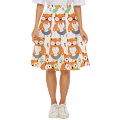 Cute Colorful Owl Cartoon Seamless Pattern Classic Short Skirt by Apen