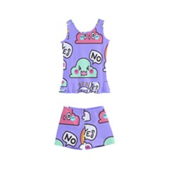 Cloud Seamless Pattern Kids  Boyleg Swimsuit by Apen