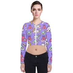 Cloud Seamless Pattern Long Sleeve Zip Up Bomber Jacket by Apen