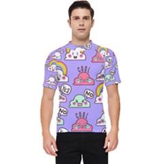 Cloud Seamless Pattern Men s Short Sleeve Rash Guard by Apen